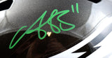 AJ Brown Autographed Eagles F/S ALT 22 Speed Helmet-Beckett W Hologram *Green