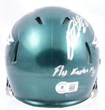 Miles Sanders Signed Eagles Speed Mini Helmet w/Fly Eagles-Beckett W Hologram