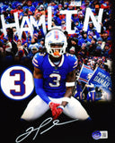 Damar Hamlin Autographed Buffalo Bills 8x10 Collage Photo-Beckett W Hologram