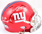 Brandon Jacobs Signed Giants Flash Speed Mini Helmet w/SB Champs- Beckett W Holo