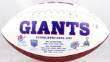 Mark Bavaro Autographed New York Giants Logo Football w/SB Champs-Beckett W Holo