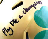 Michael Mayer Signed Notre Dame F/S Speed Helmet w/Play Like a Champ-Beckett W