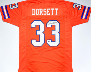 Tony Dorsett Autographed Orange Pro Style Jersey- Beckett W Hologram *Black