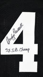 Jack Lambert Jack Ham Andy Russell Signed Black Pro Style Jersey-Beckett W Holo