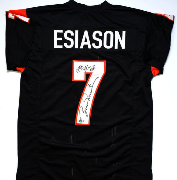 Boomer Esiason Autographed Black Pro Style Jersey w/MVP *Top-Beckett W Hologram