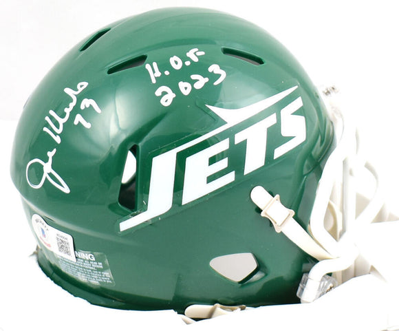 Joe Klecko Autographed Jets 78-89 Speed Mini Helmet w/HOF-Beckett W Hologram