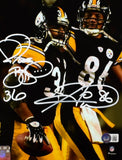 Jerome Bettis Hines Ward Autographed Steelers 8x10 Photo- Beckett W Hologram