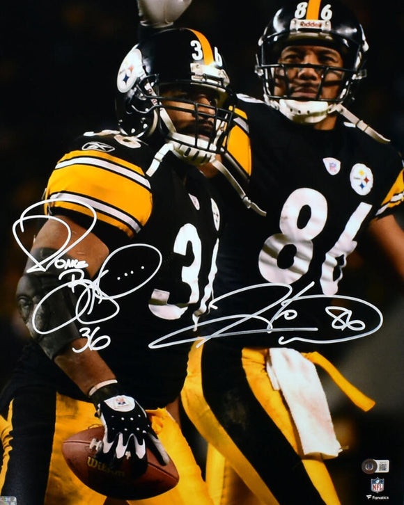 Jerome Bettis Hines Ward Signed Pittsburgh Steelers 16x20 Photo- Beckett W Holo