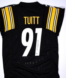 Stephon Tuitt Autographed Black Pro Style Jersey - Beckett Hologram *Black