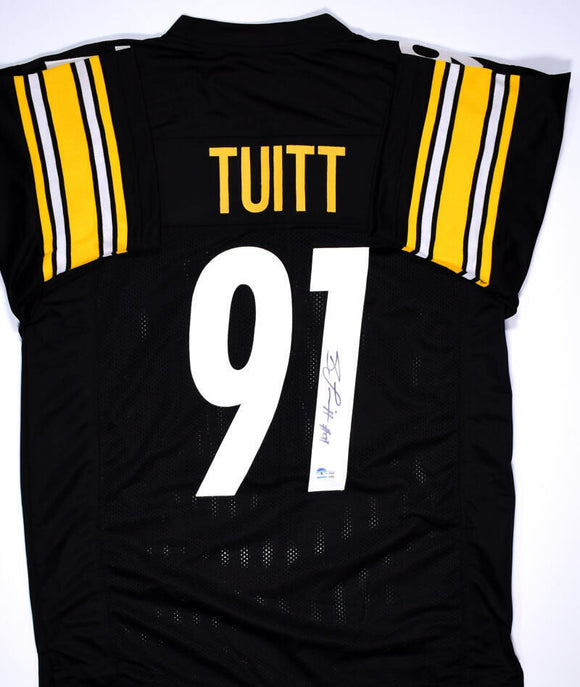 Stephon Tuitt Autographed Black Pro Style Jersey - Beckett Hologram *Black