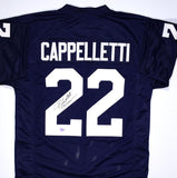 John Cappelletti Autographed Blue College Style Jersey w/Heisman- Beckett Holo
