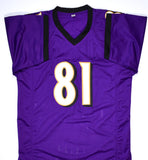 Anquan Boldin Autographed Purple Pro Style Jersey- JSA W *Black