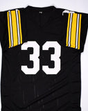 Merrill Hoge Autographed Black Pro Style Jersey- Beckett Hologram *Black