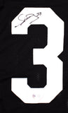 Merrill Hoge Autographed Black Pro Style Jersey- Beckett Hologram *Black