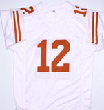 Colt McCoy Autographed White College Style Jersey #2-Beckett Hologram *Black