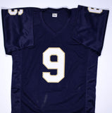 Tony Rice Autographed Navy Blue College Style Jersey w/Natl Champs- Beckett Holo