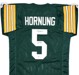 Paul Hornung Autographed Green Pro Style Jersey w/HOF - Beckett *Black