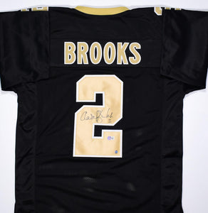 Aaron Brooks Autographed Black Pro Style Jersey- Beckett Hologram *Black