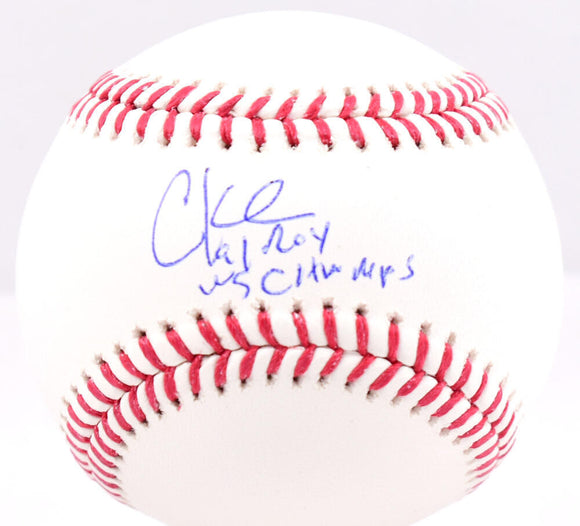 Chuck Knoblauch Autographed Rawlings OML Baseball w/91 ROY WS Champs- Beckett W