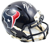 Dameon Pierce Autographed Houston Texans Speed Mini Helmet- Tristar *Silver