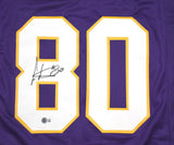 Cris Carter Autographed Purple Pro Style Jersey-Beckett W Hologram *Black