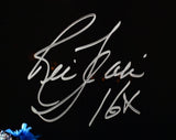 Ric Flair Autographed 16x20 Black and Blue Robe Photo- JSA Witnessed Auth