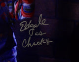 Ed Gale Autographed 16x20  Chucky Close Up Photo -Beckett W Hologram *Silver