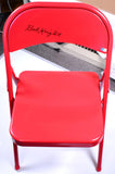 Bob Knight Autographed Red Chair- Beckett W Hologram *Black