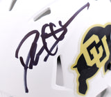 Deion Sanders Signed Colorado Buffaloes White Speed Mini Helmet-Beckett W Holo