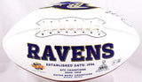 Deion Sanders Autographed Baltimore Ravens Logo Football- Beckett W Hologram