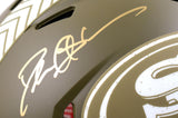 Deion Sanders Signed 49ers F/S Salute to Service Speed Auth Helmet-BA W Holgoram