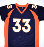 Javonte Williams Autographed Blue Pro Style Jersey- Beckett W Hologram *Black