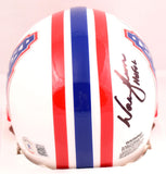 Earl Campbell Warren Moon Signed Oilers 81-96 Mini Helmet w/HOF -Beckett W Holo