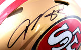 Vernon Davis Autographed 49ers Speed Authentic F/S Helmet- Beckett W Holo *Black