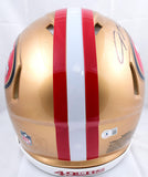 Vernon Davis Autographed 49ers Speed Authentic F/S Helmet- Beckett W Holo *Black