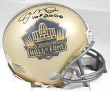 Joe Montana Autographed NFL Gold HOF Mini Helmet w/HOF- Beckett Hologram *Black