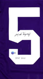 Mick Tingelhoff Autographed Purple Pro Style Jersey W/ HOF - Beckett Hologram