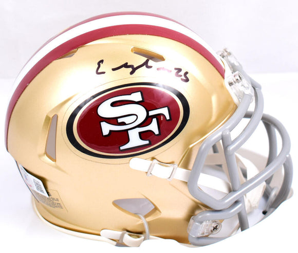 Elijah Mitchell Autographed San Francisco 49ers Speed Mini Helmet-Beckett W Holo