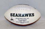 Steve Largent Autographed Seattle Seahawks Logo Football with HOF and JSA W Auth