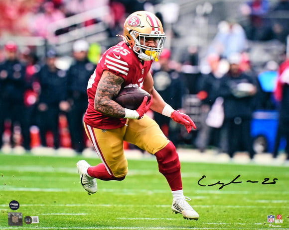 Elijah Mitchell Signed San Francisco 49ers 16x20 Running Photo- Beckett W Holo