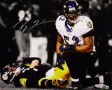 Ray Lewis Signed Baltimore Ravens 16x20 Over Roethlisberger Photo-Beckett W Holo