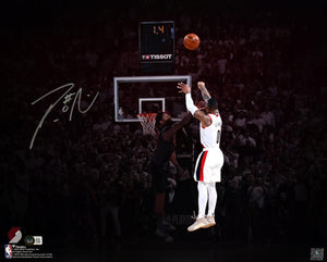 Damian Lillard Signed Portland Trail Blazers 16x20 Spotlight Photo-BeckettW Holo