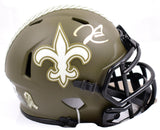 Derek Carr Signed Saints Salute to Service Speed Mini Helmet-Beckett W Hologram