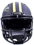 Derek Carr Autographed Saints F/S Eclipse Speed Authentic Helmet-Beckett W Holo