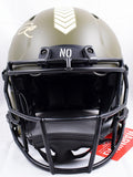 Derek Carr Signed Saints F/S Salute to Service Speed Authentic Helmet-BA W Holo