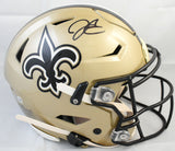 Derek Carr Autographed New Orleans Saints F/S Speedflex Helmet - Beckett W Holo