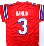 Damar Hamlin Autographed Red Pro Style Jersey-Beckett W Hologram *Black