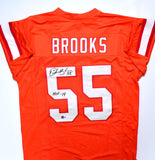 Derrick Brooks Autographed Orange Pro Style Jersey w/ HOF-Beckett W Hologram