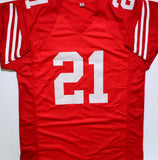 Frank Gore Autographed Red Pro Style Jersey-Beckett W Hologram *Black