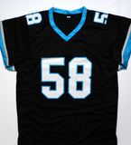 Thomas Davis Autographed Black Pro Style Jersey- Prova *Black